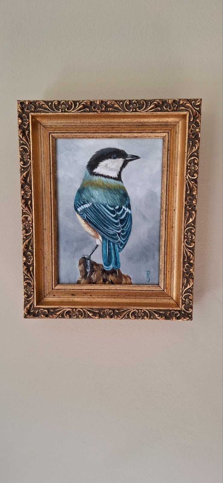 schilderij koolmees in opdracht
